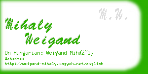 mihaly weigand business card